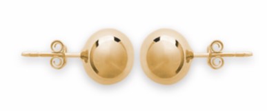 Amèlie 18ct Gold-Plated 10mm Ball Stud Earrings 102503210