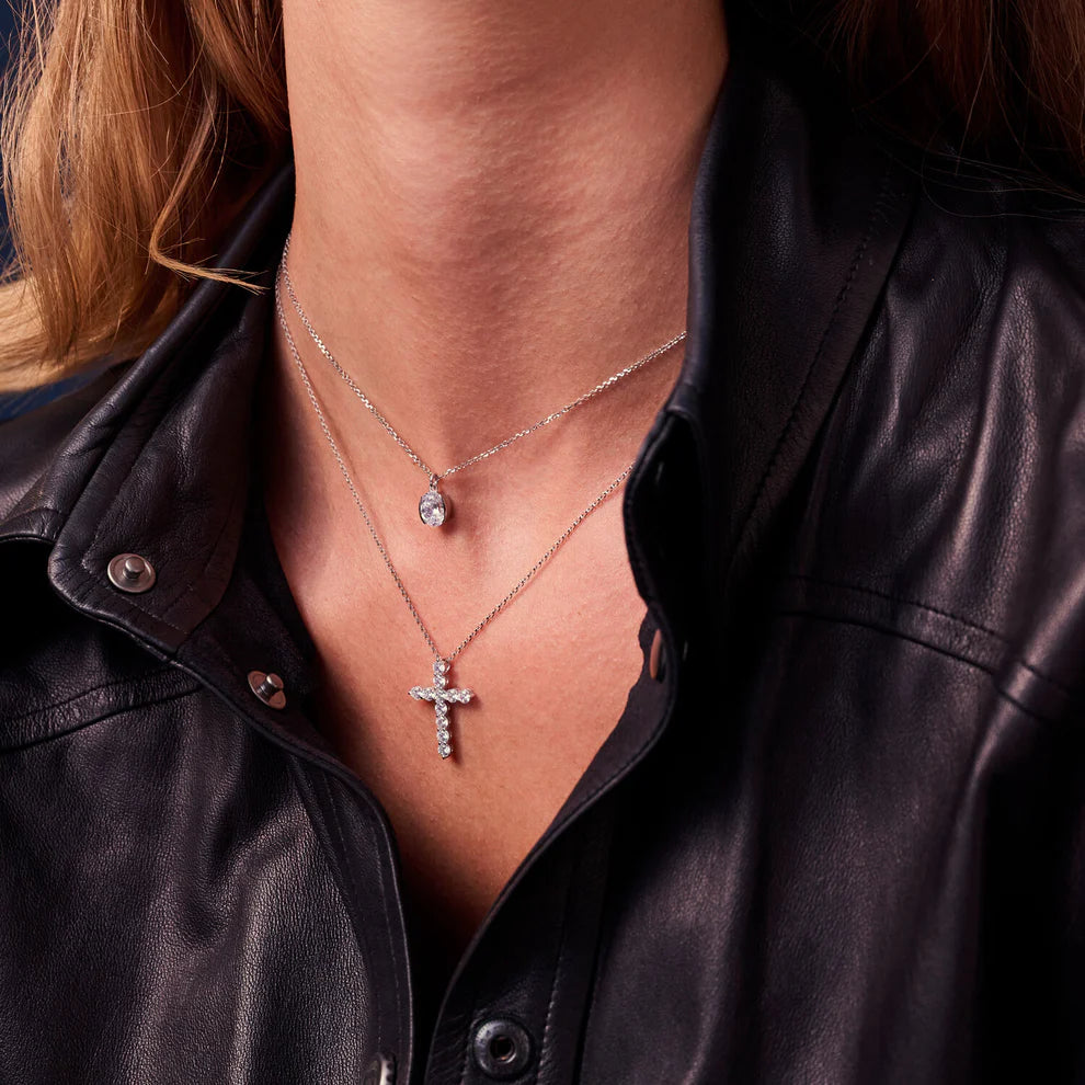 SIF JAKOBS Necklace Belluno Cross SJ-N2394-CZ