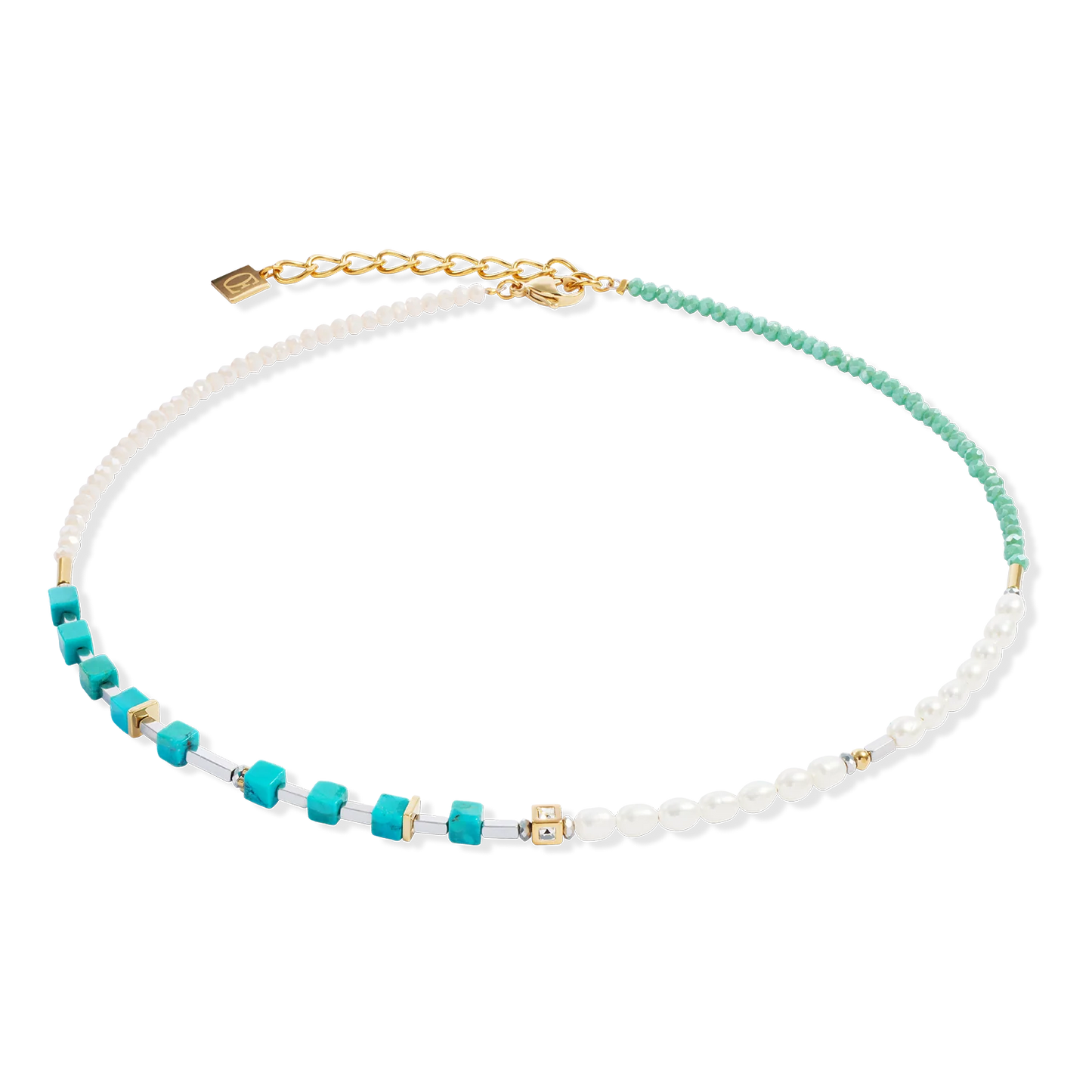 COEUR DE LION Necklace Princess Fusion Pearls turquoise 1126100605