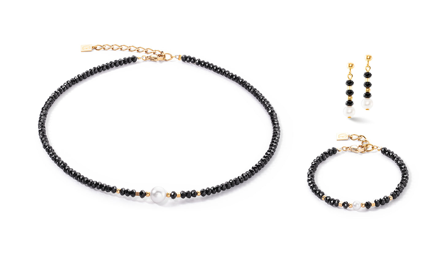 COEUR DE LION Mystic Pearl necklace gold-black 1131101314