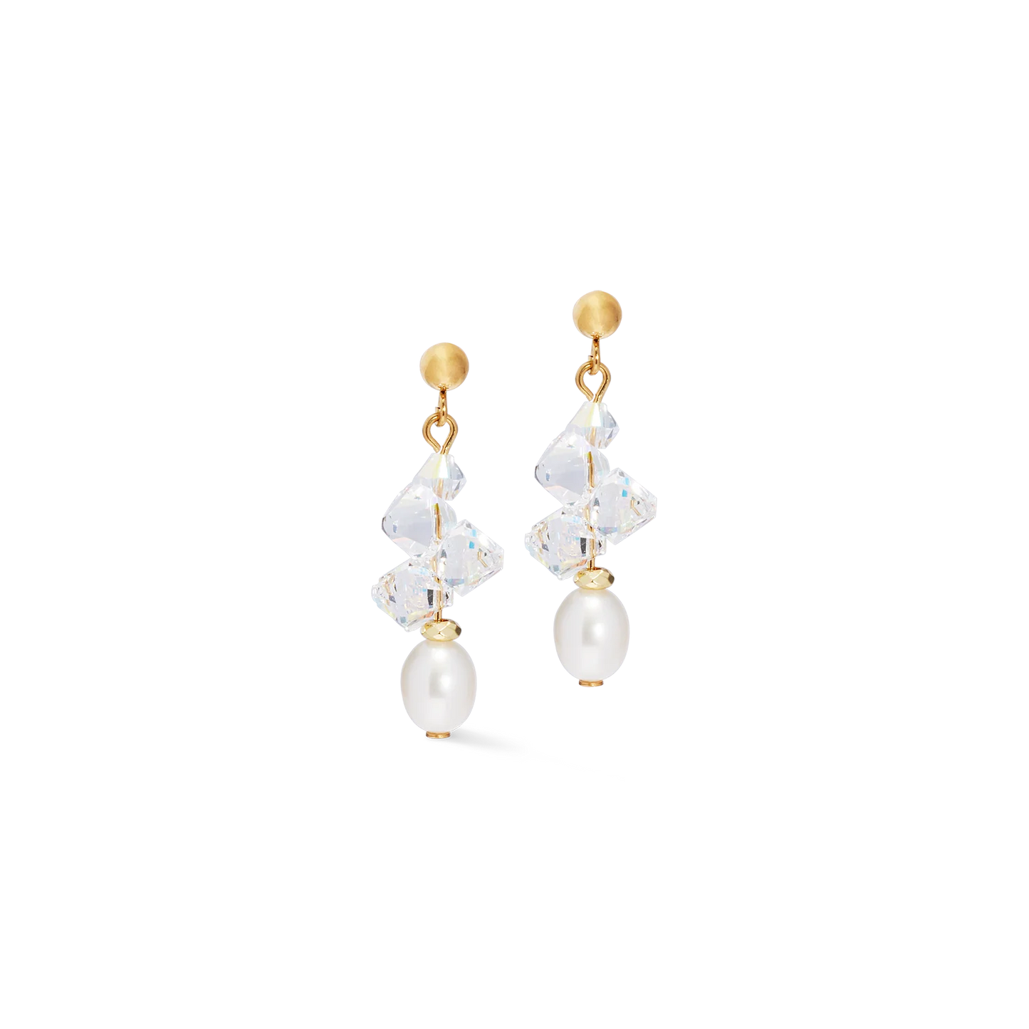 COEUR DE LION Earrings Dancing Crystals & Pearls gold 1136211816