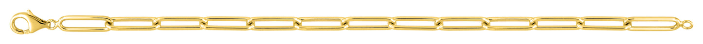 Bijoux D'Or 18ct Gold-Plated Paperlink Bracelet 20cm 131174B