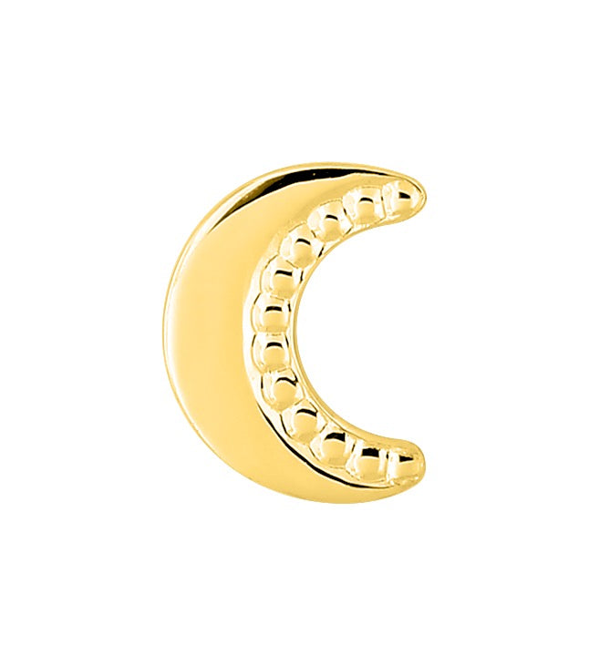 Bijoux D'Or 18ct Gold-Plated Moon Single Stud Earring 135749U