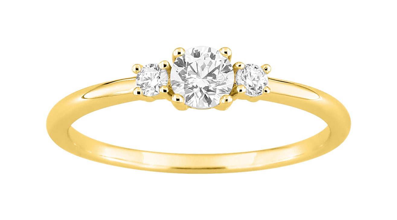 Bijoux D'Or 18ct Gold-Plated CZ Ring 137032.1