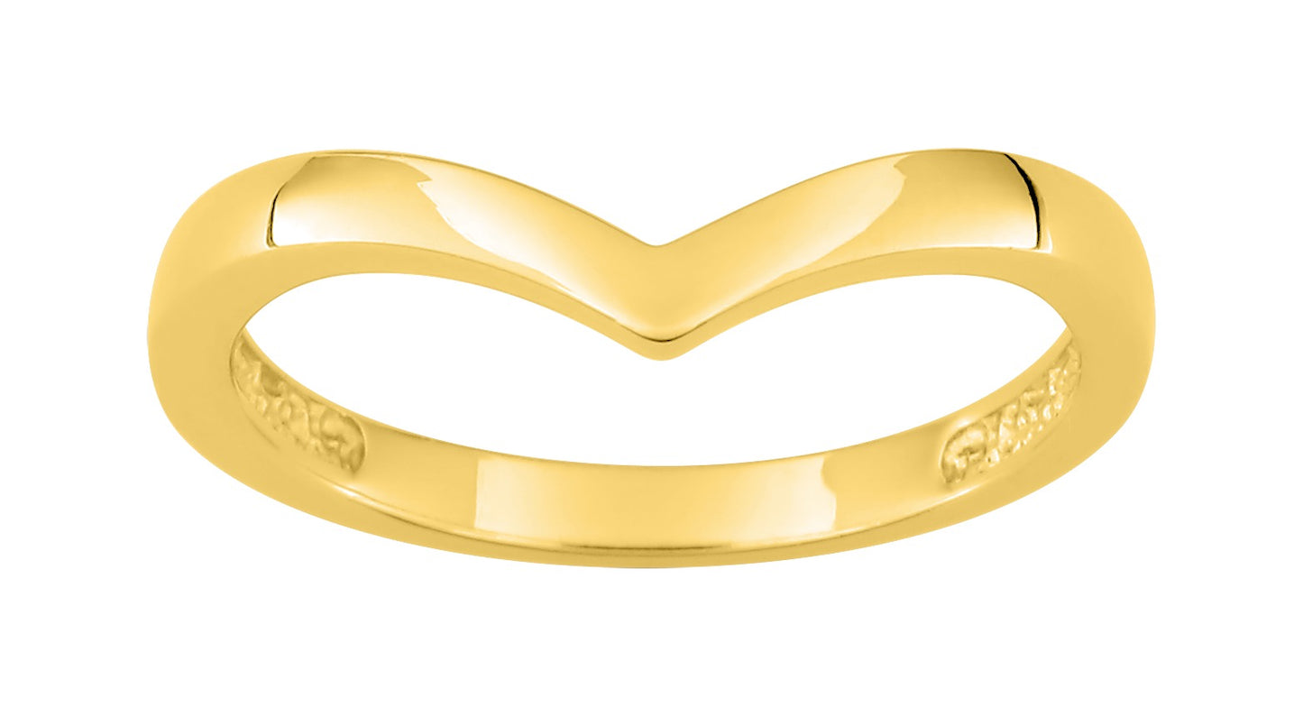 Bijoux D'Or 18ct Gold-Plated Wishbone Ring 137116