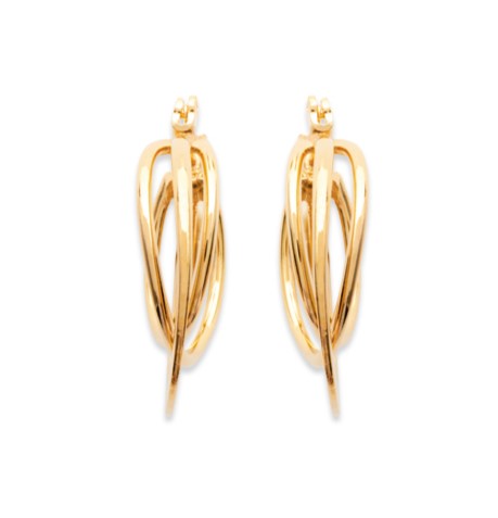 Amèlie 18ct Gold-Plated Triple Hoop Earrings 1604100