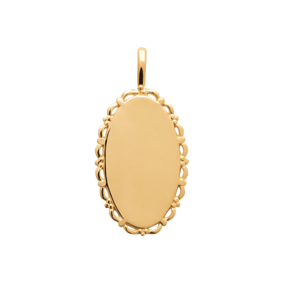 Amèlie 18ct Gold-Plated Engravable Oval Disc 1771200