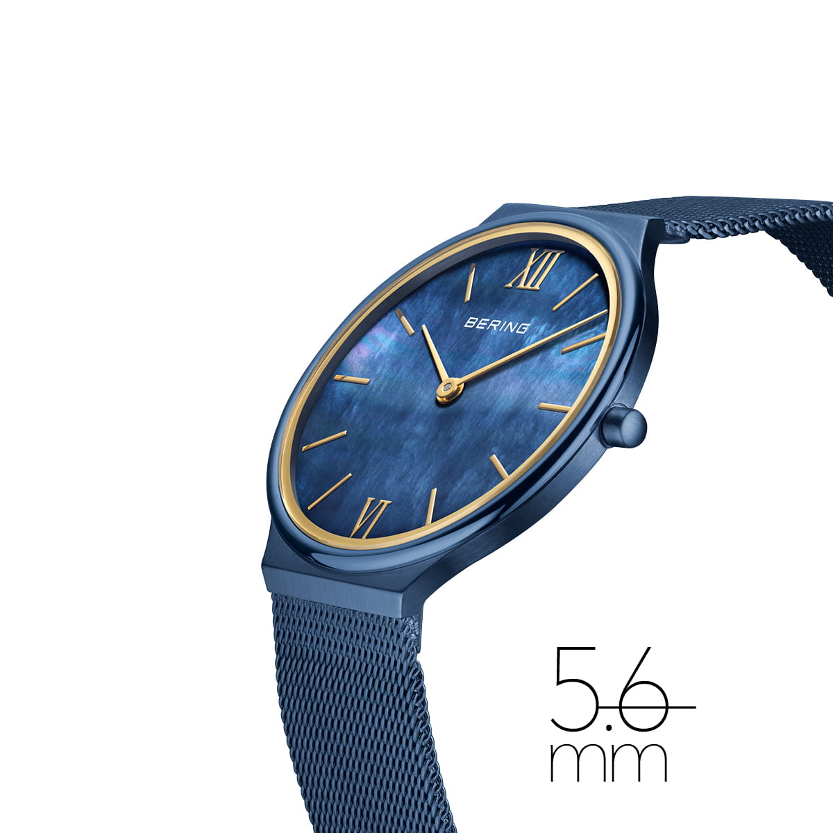Bering Ultra Slim | polished/brushed blue | 18434-397