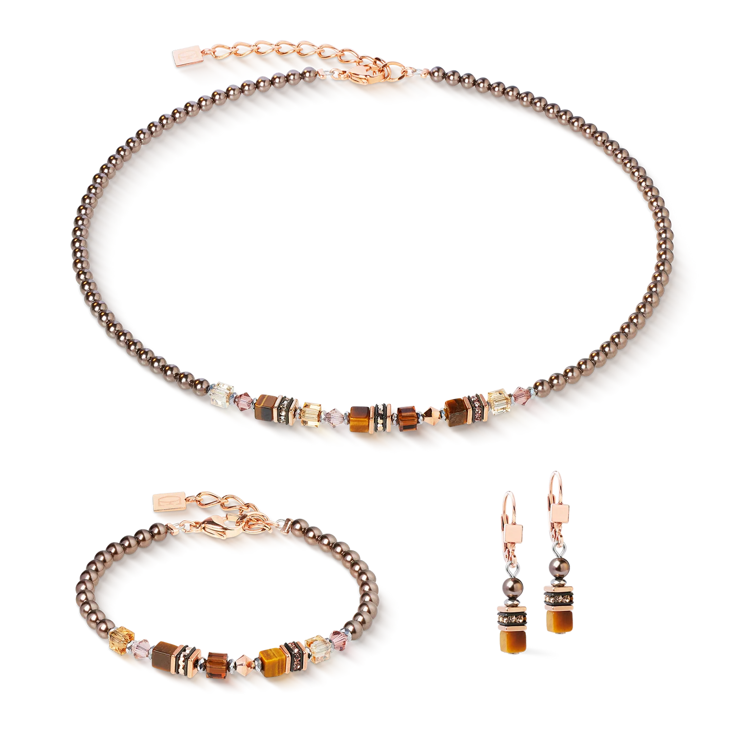 COEUR DE LION Bracelet Princess Earth Glow rose gold-brown 2103301100