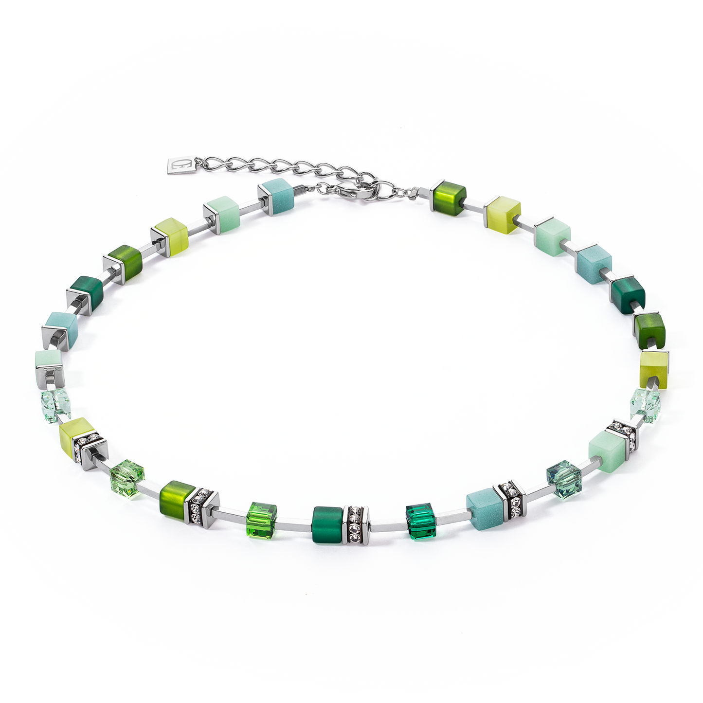 COEUR DE LION GeoCUBE® Iconic Pure Necklace Green 2700100500