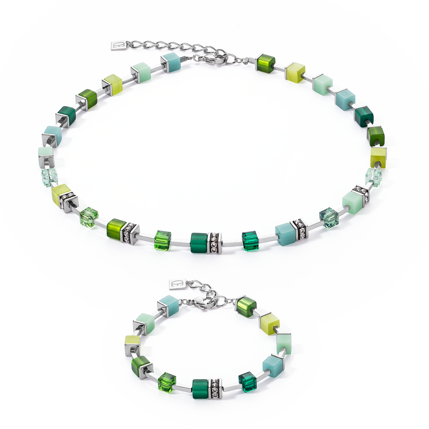 COEUR DE LION GeoCUBE® Iconic Pure Necklace Green 2700100500
