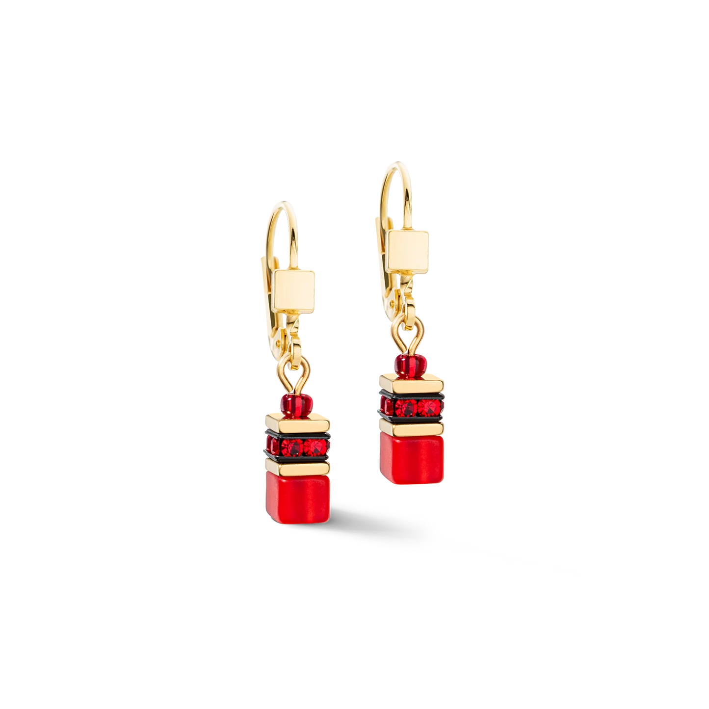 COEUR DE LION GeoCUBE® Iconic Lite Earrings Red 2800200300