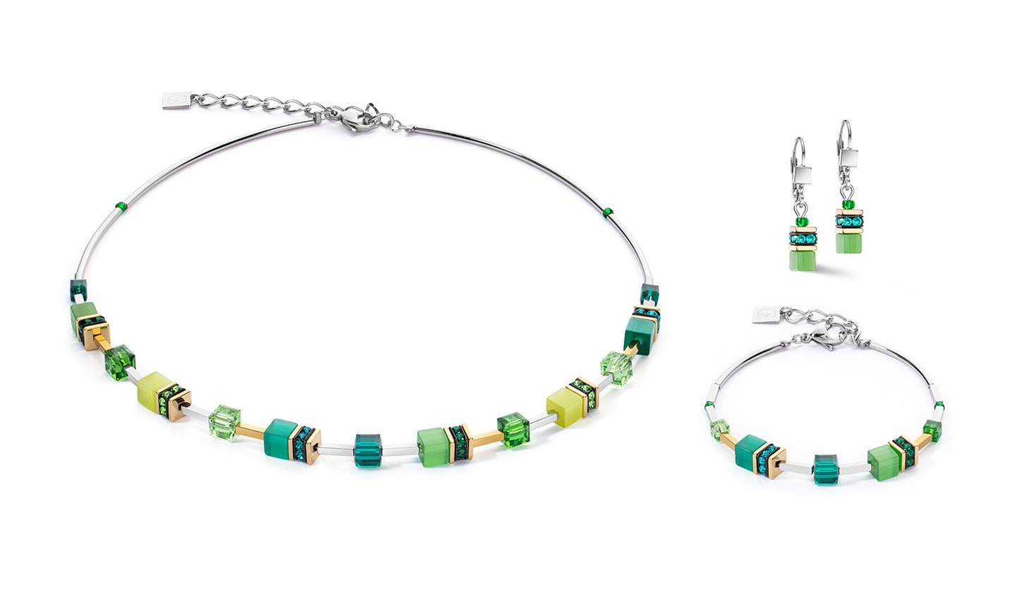 COEUR DE LION GeoCUBE® Iconic Lite Necklace Green 2800100500