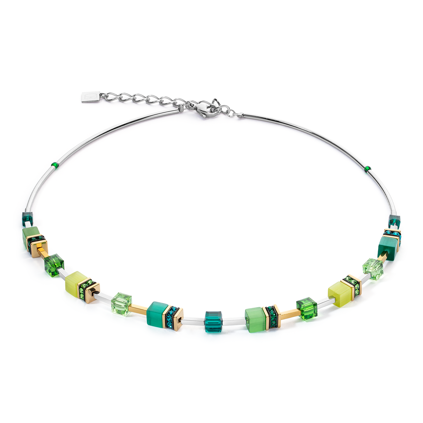 COEUR DE LION GeoCUBE® Iconic Lite Necklace Green 2800100500