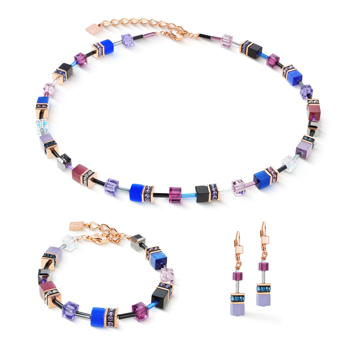 COEUR DE LION GeoCUBE® Iconic bracelet Blue Moon rose gold 2838300807