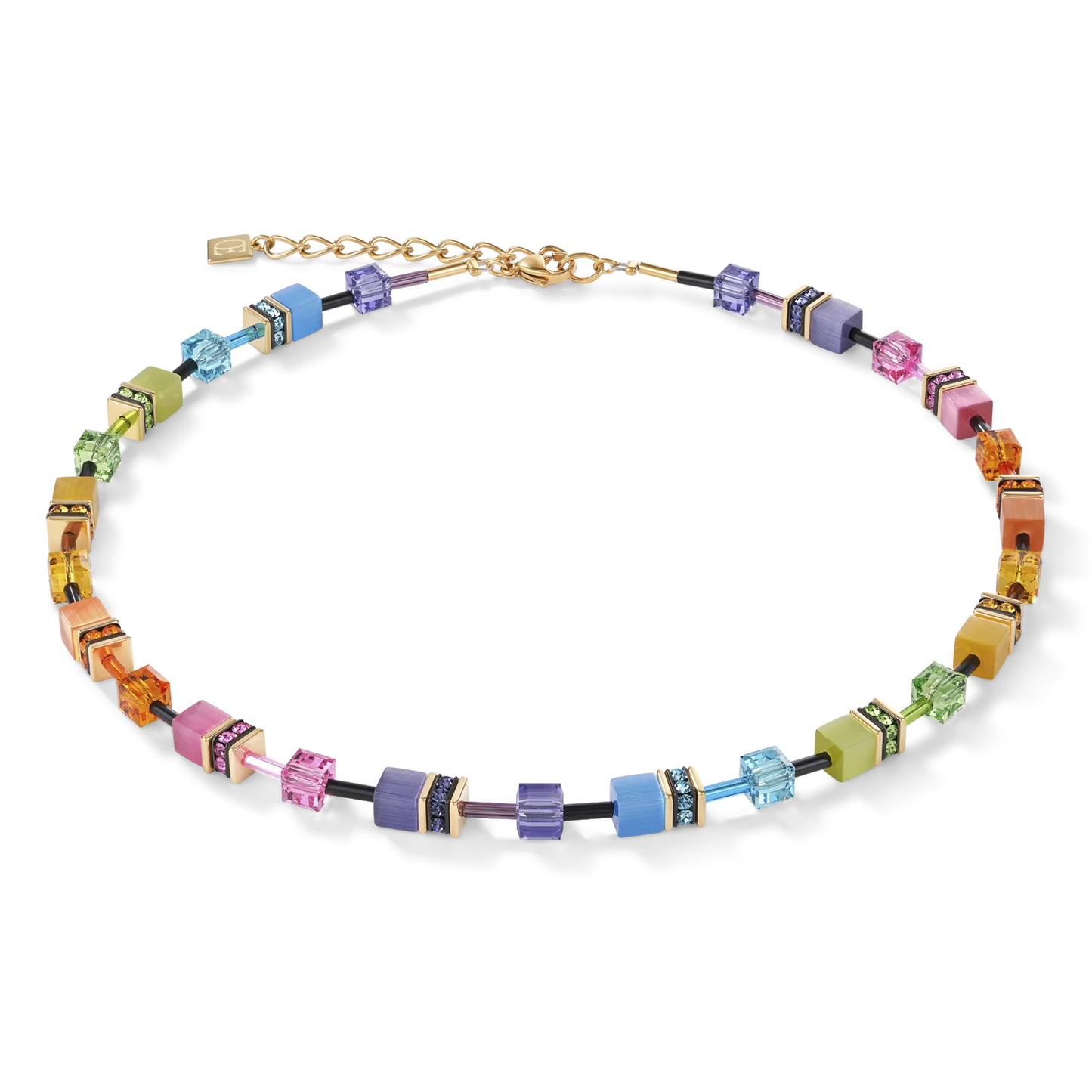 COEUR DE LION GeoCUBE® Necklace multicolour rainbow gold 2838101573