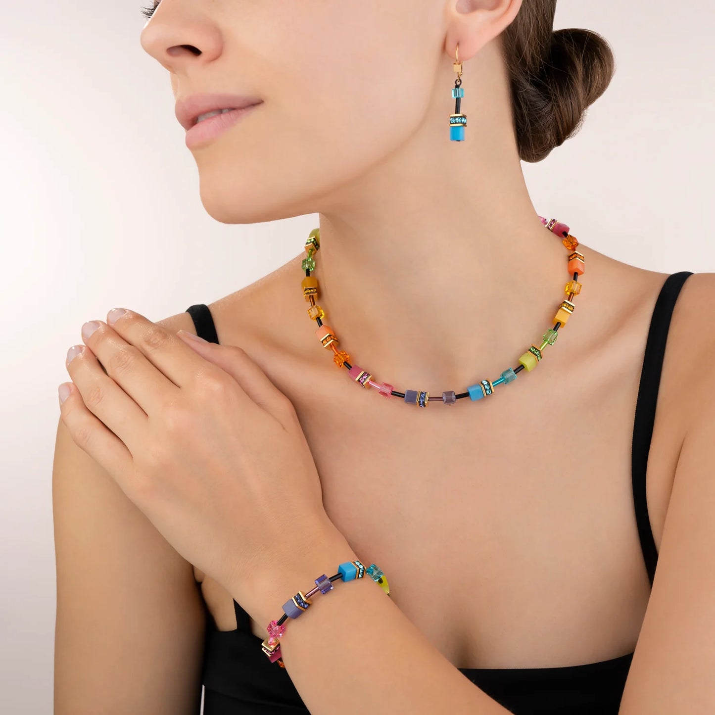 COEUR DE LION GeoCUBE® Bracelet multicolour rainbow gold 2838301573