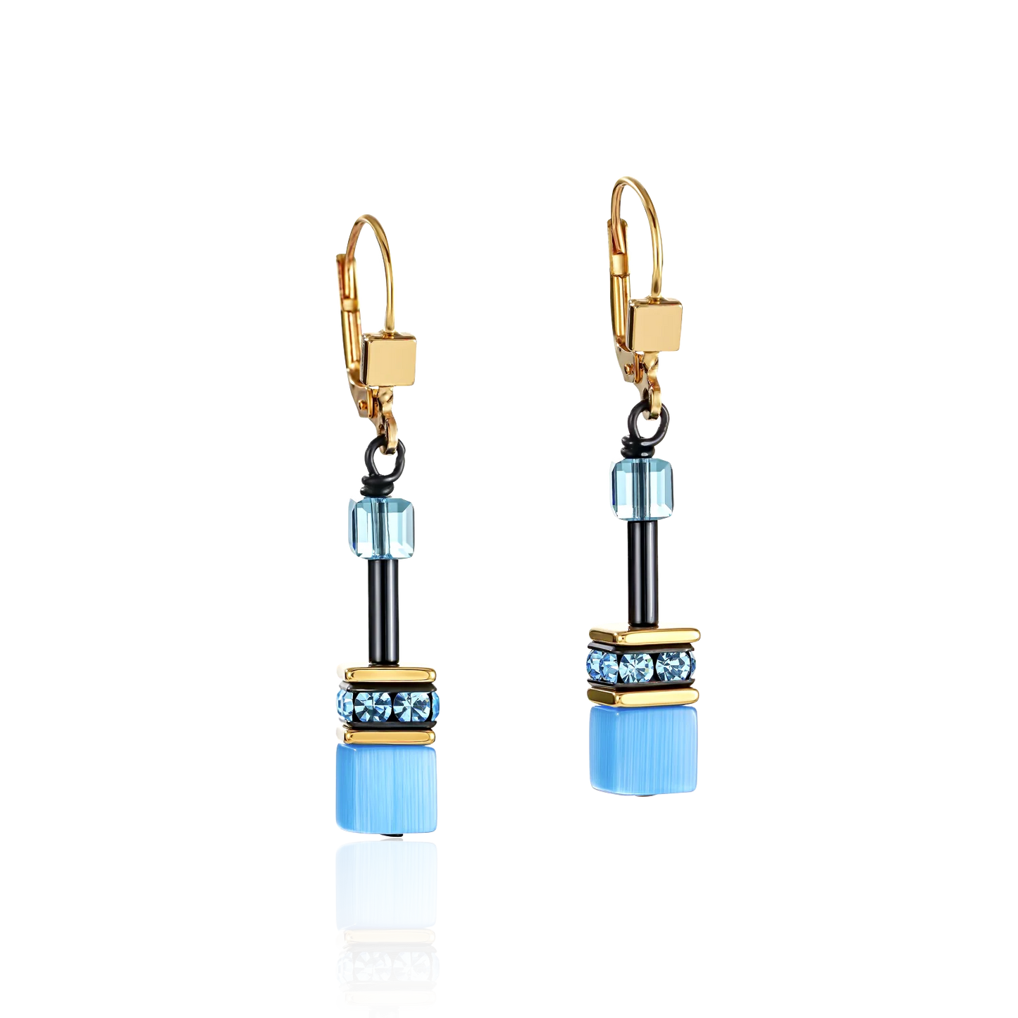 COEUR DE LION GeoCUBE® Earrings multicolour rainbow gold 2838201573