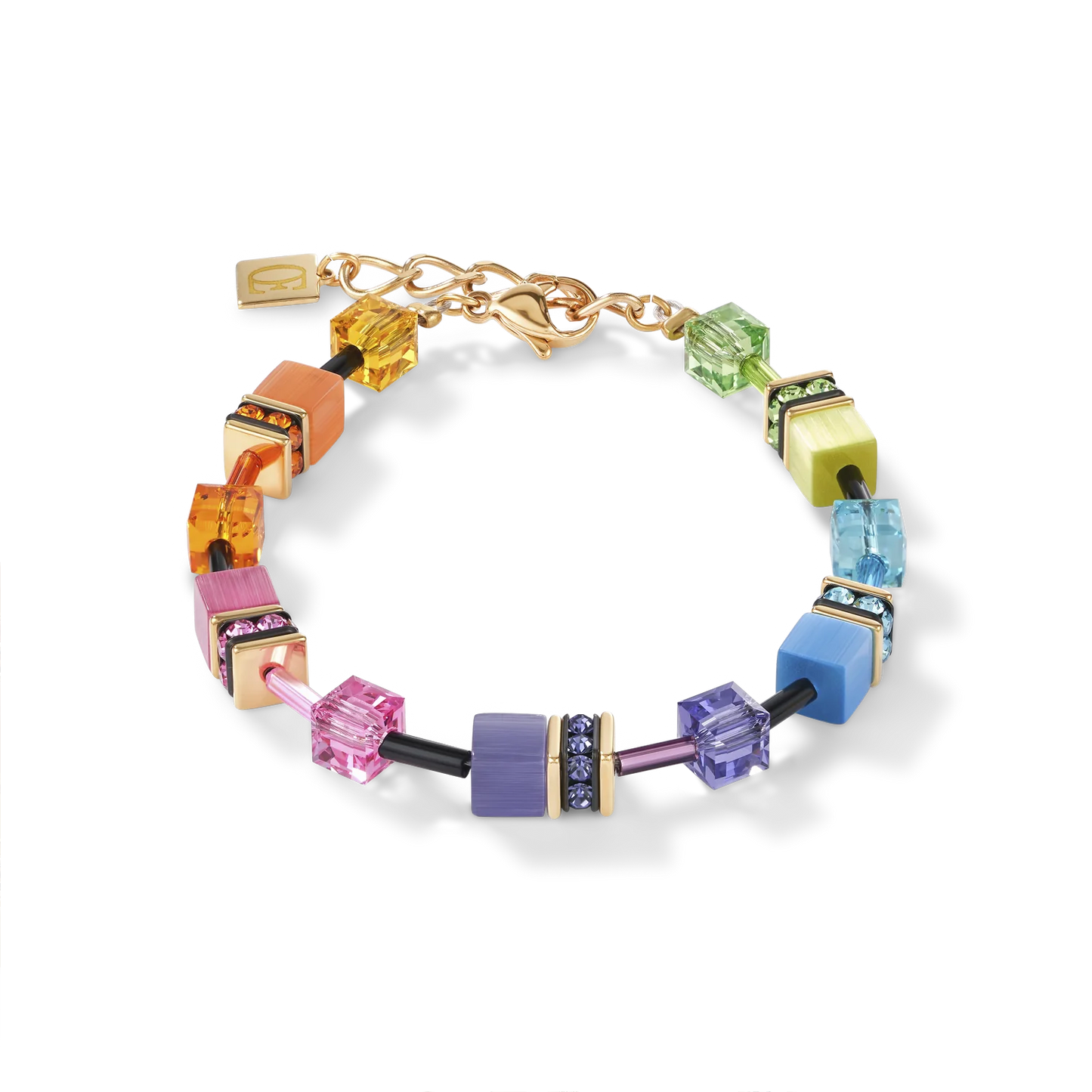 COEUR DE LION GeoCUBE® Bracelet multicolour rainbow gold 2838301573