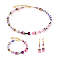 COEUR DE LION GeoCUBE® Iconic earrings pink-lilac 2838201927