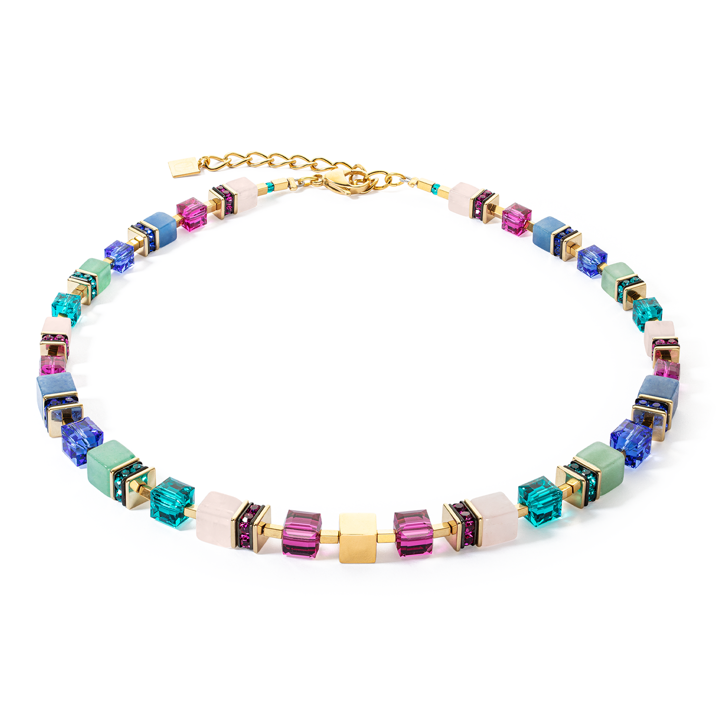 COEUR DE LION GeoCUBE® Precious Statement necklace gold-multicolour 3039101561