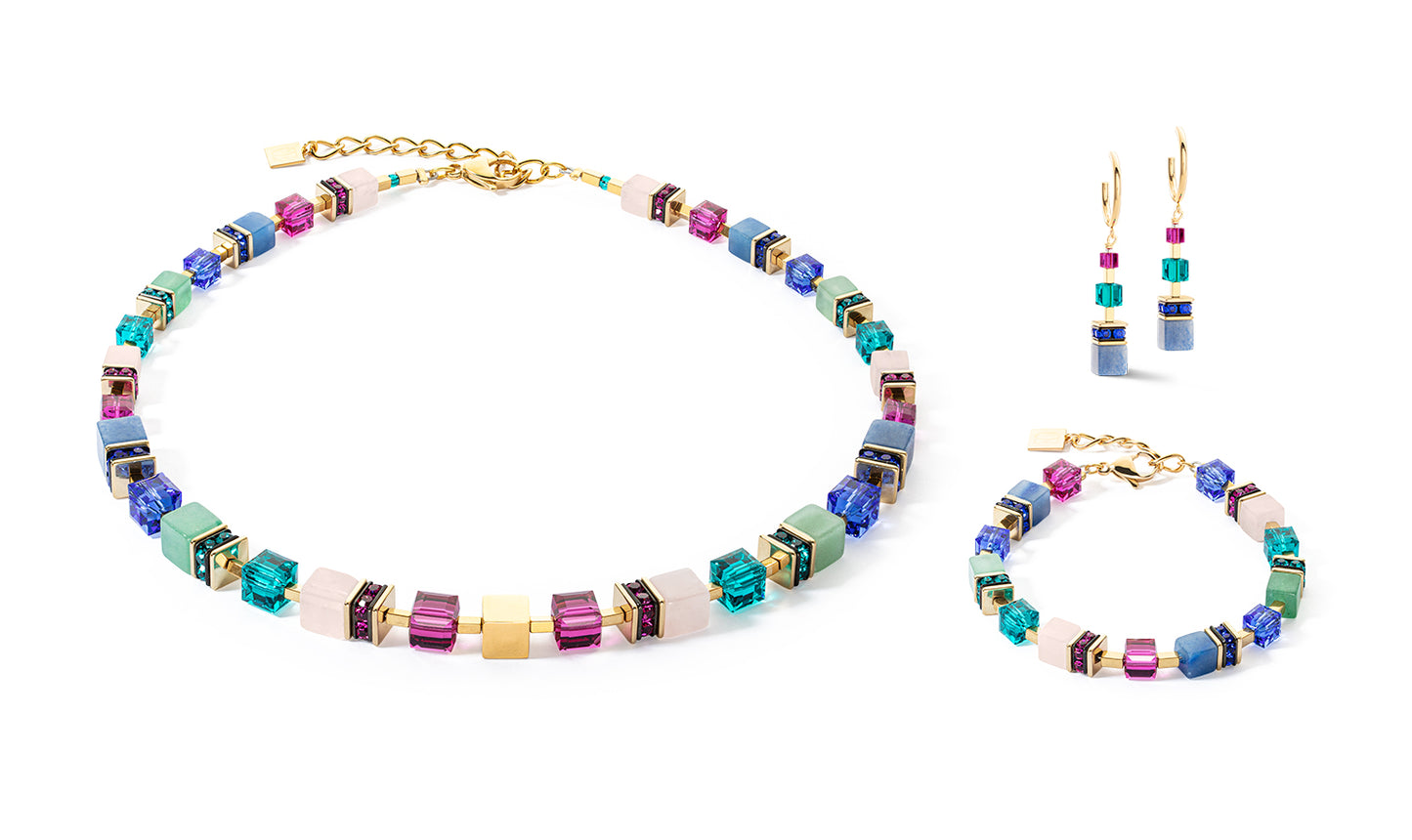 COEUR DE LION GeoCUBE® Precious Statement necklace gold-multicolour 3039101561