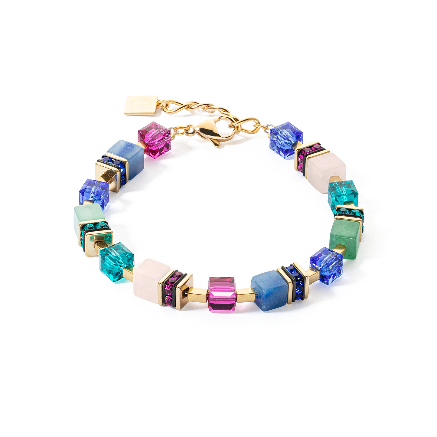 COEUR DE LION GeoCUBE® Precious Statement bracelet gold-multicolour 3039301561