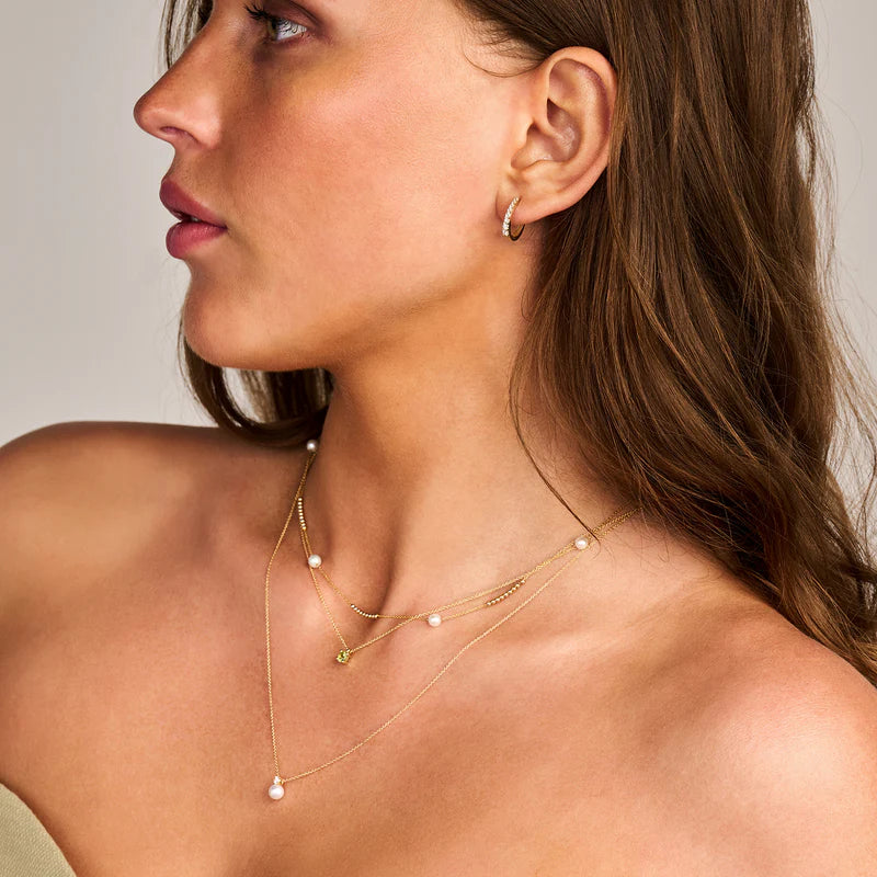 Blush Necklace 3163YPW - 14k Yellow gold with pearl & zirconia