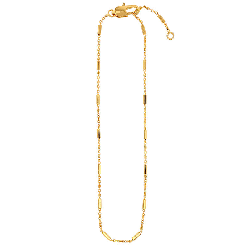 Bijoux D'Or 18ct Gold-Plated Anklet with Bars 321362