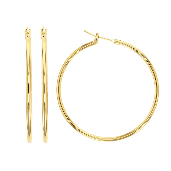 Bijoux D'Or 18ct Gold-Plated Hoops 40mm 323408