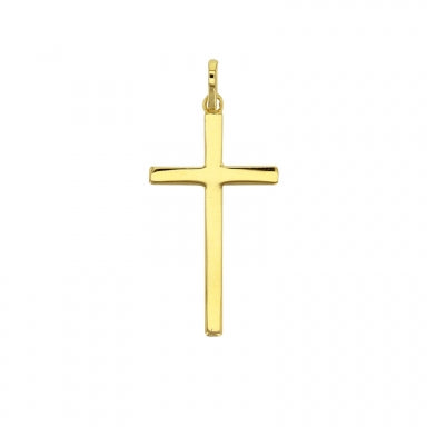 Bijoux D'Or 18ct Gold-Plated Cross & Chain 50cm 326001