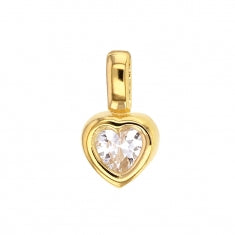 Bijoux D'Or 18ct Gold-Plated CZ Heart Pendant 3260144