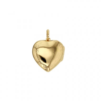 Bijoux D'Or 18ct Gold-Plated Engraved Heart Locket 3261014