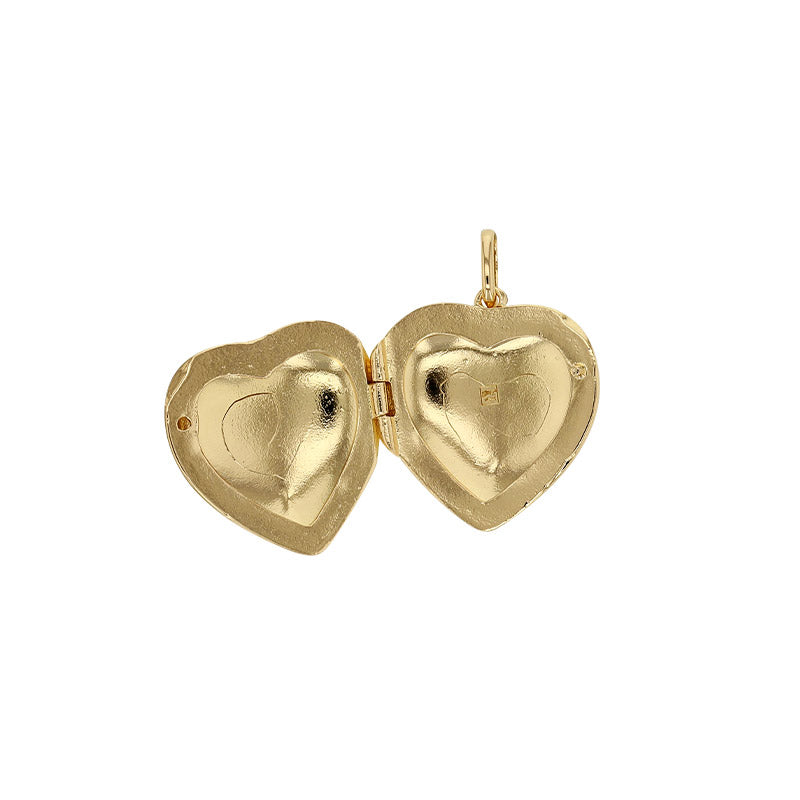 Bijoux D'Or 18ct Gold-Plated Engraved Heart Locket 3261014