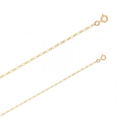 Bijoux D'Or 18ct Gold-Plated Figaro Chain 327203