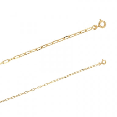 Bijoux D'Or 18ct Gold-Plated Paperlink Chain 327343