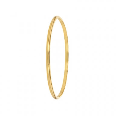 Bijoux D'Or 18ct Gold-Plated Plain Bangle 68mm 328759