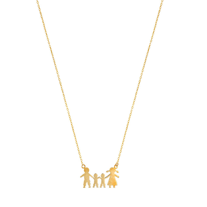 9ct Gold Family (4) Pendant GP860