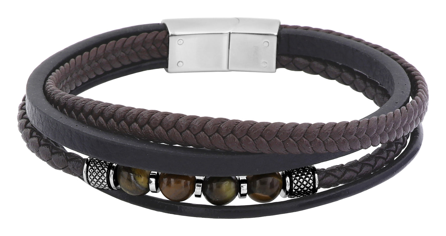 Men's Leather Bracelet Brown 403857