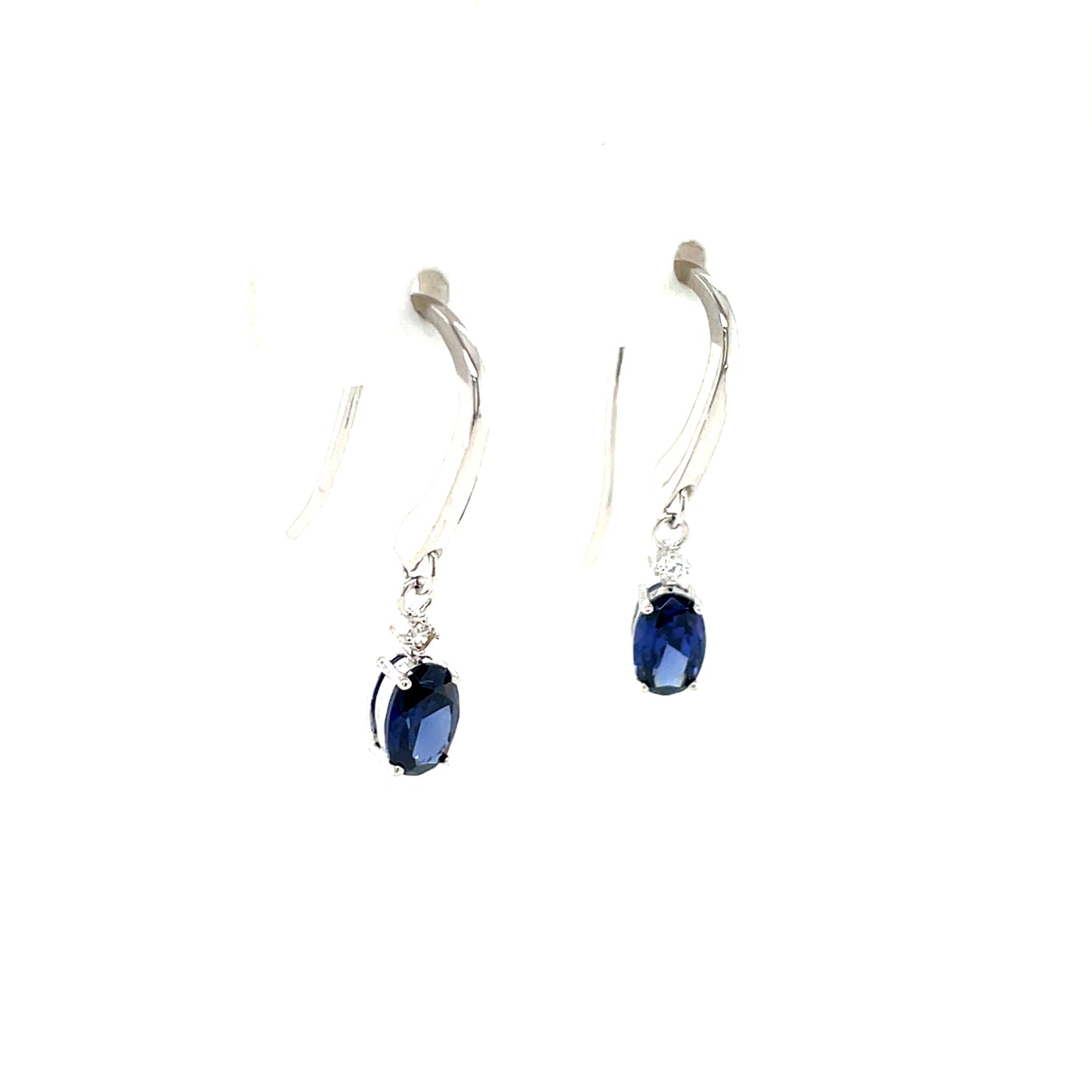 Sterling Silver Tanzanite CZ Drop Earrings SE422/TZ
