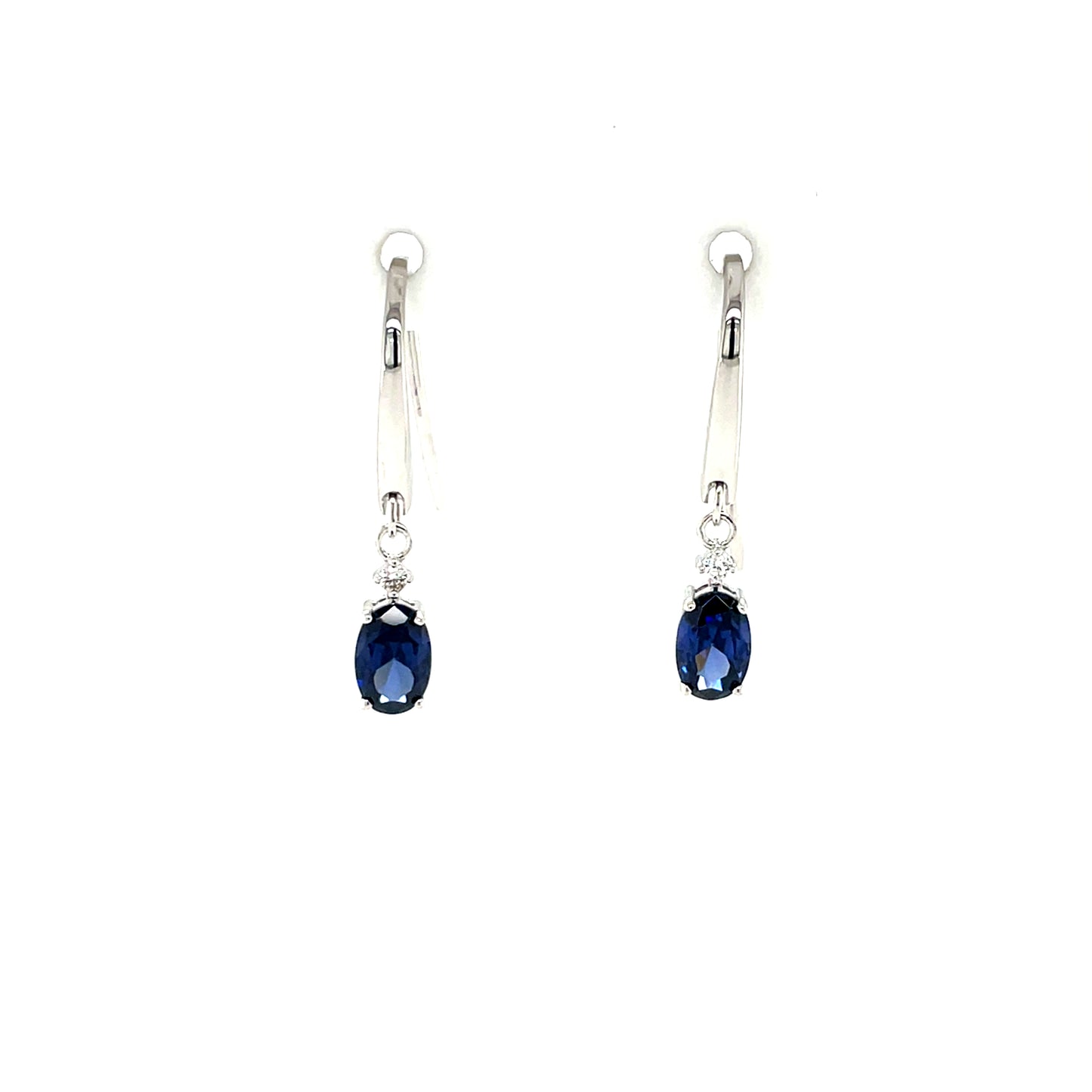 Sterling Silver Tanzanite CZ Drop Earrings SE422/TZ