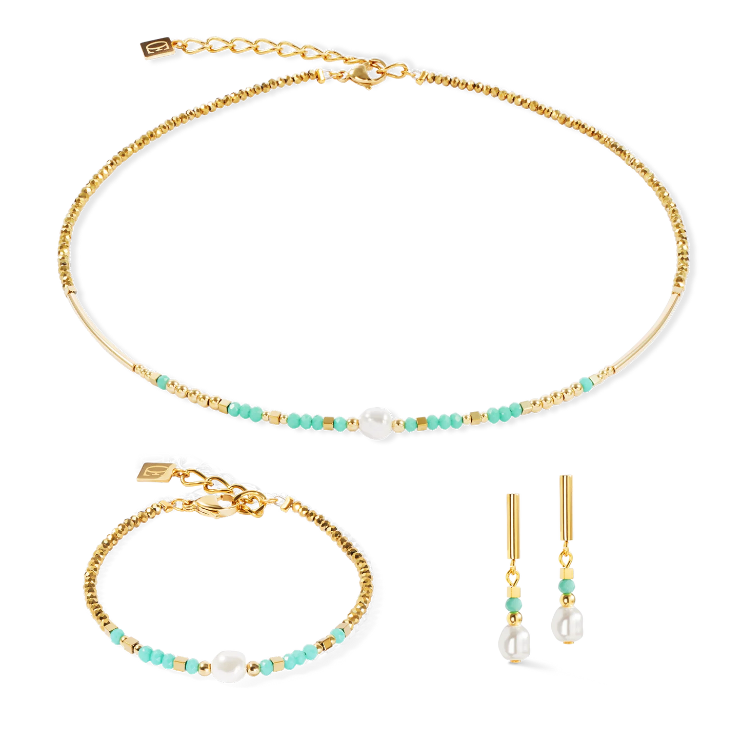 COEUR DE LION Bracelet Lagoon Pearl gold-mint 4358300522