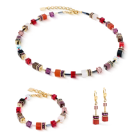 COEUR DE LION GeoCUBE® Iconic Precious necklace Festive red 4905100316