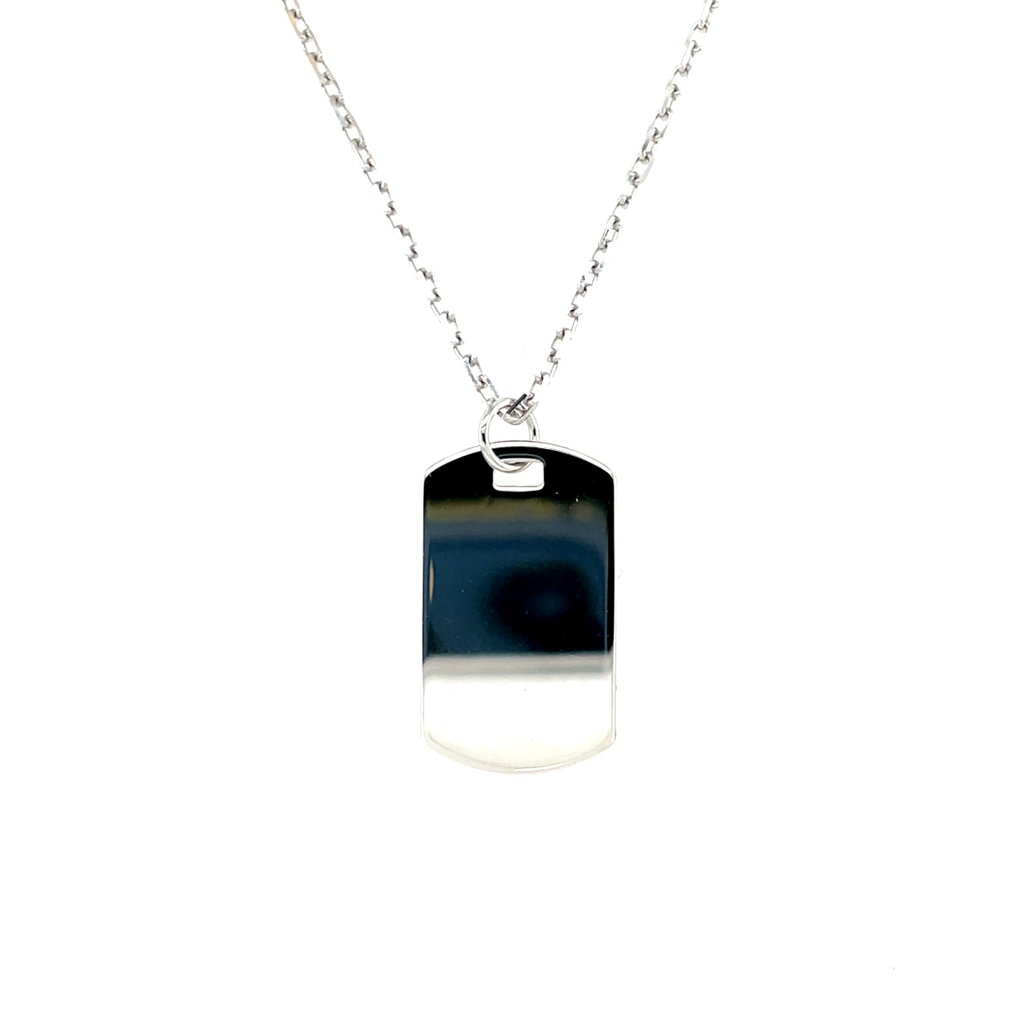 Sterling Silver Medium Engravable Dog-Tag SP539