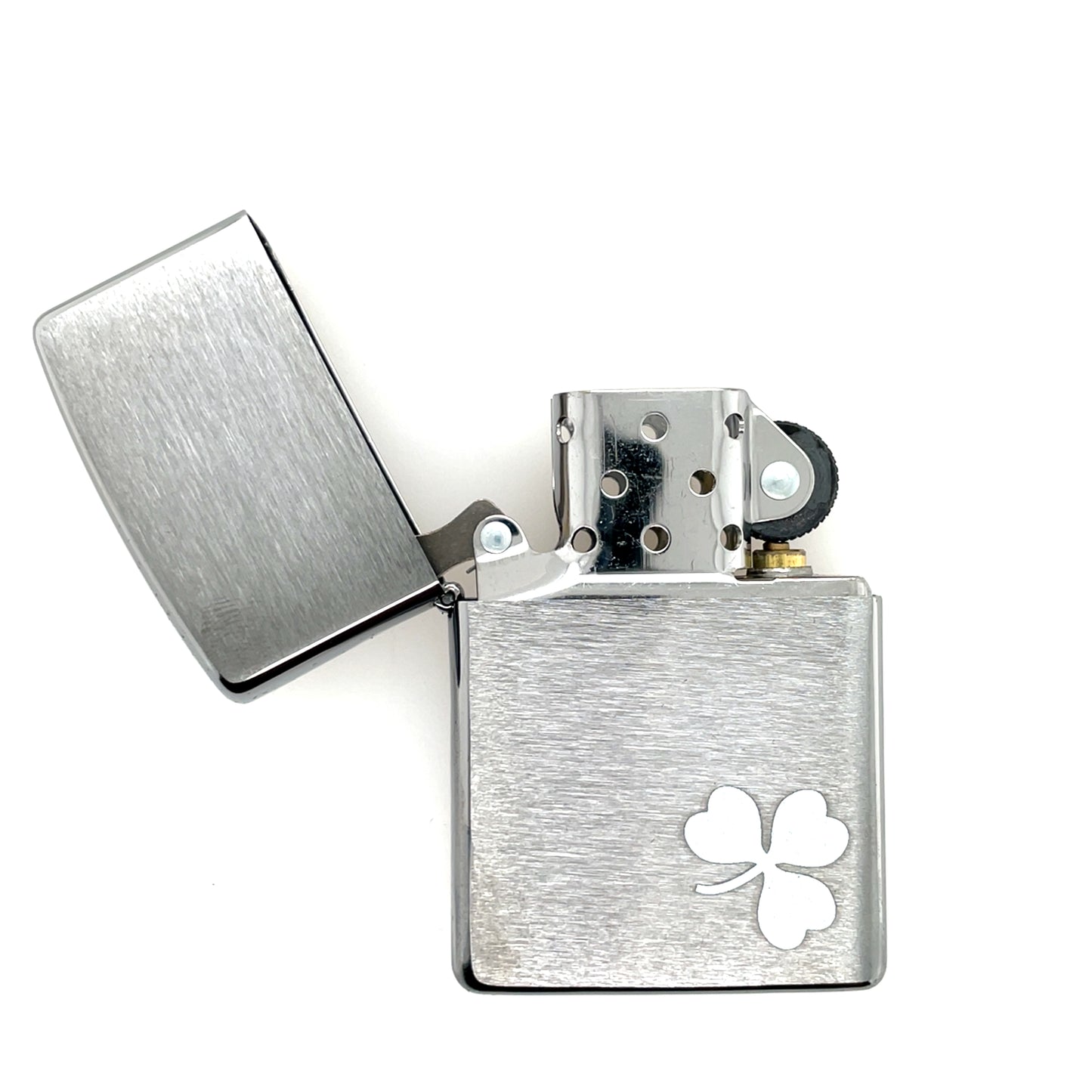Zippo Lighter Steel White Shamrock 60007598