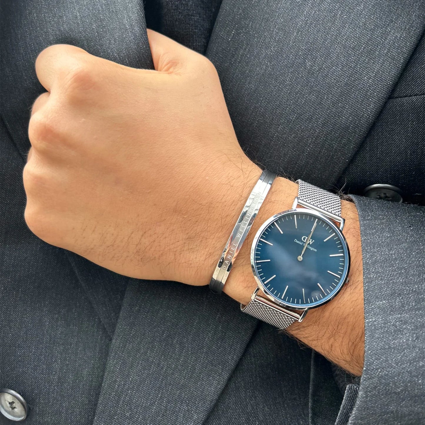 Daniel Wellington Classic Mesh Arctic Silver DW00100628