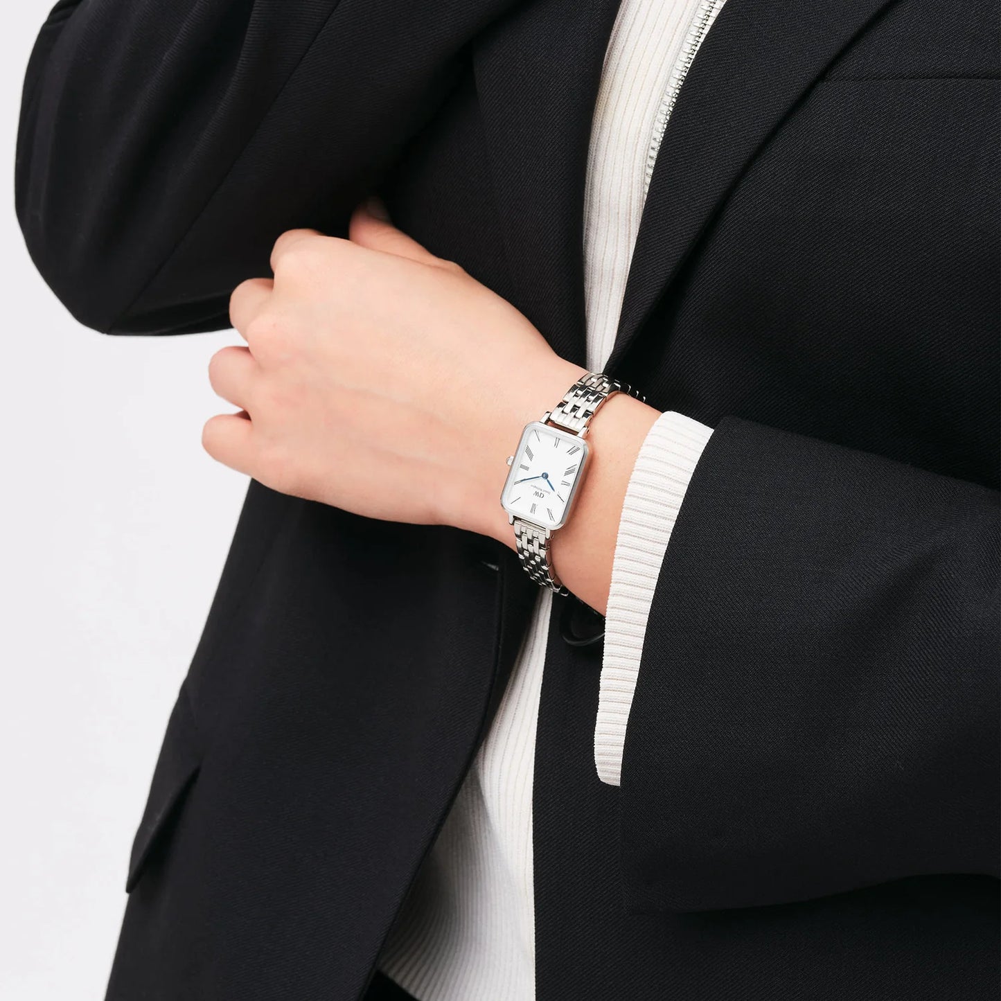 Daniel Wellington - Quadro Roman Numerals 5-Link Silver DW00100691
