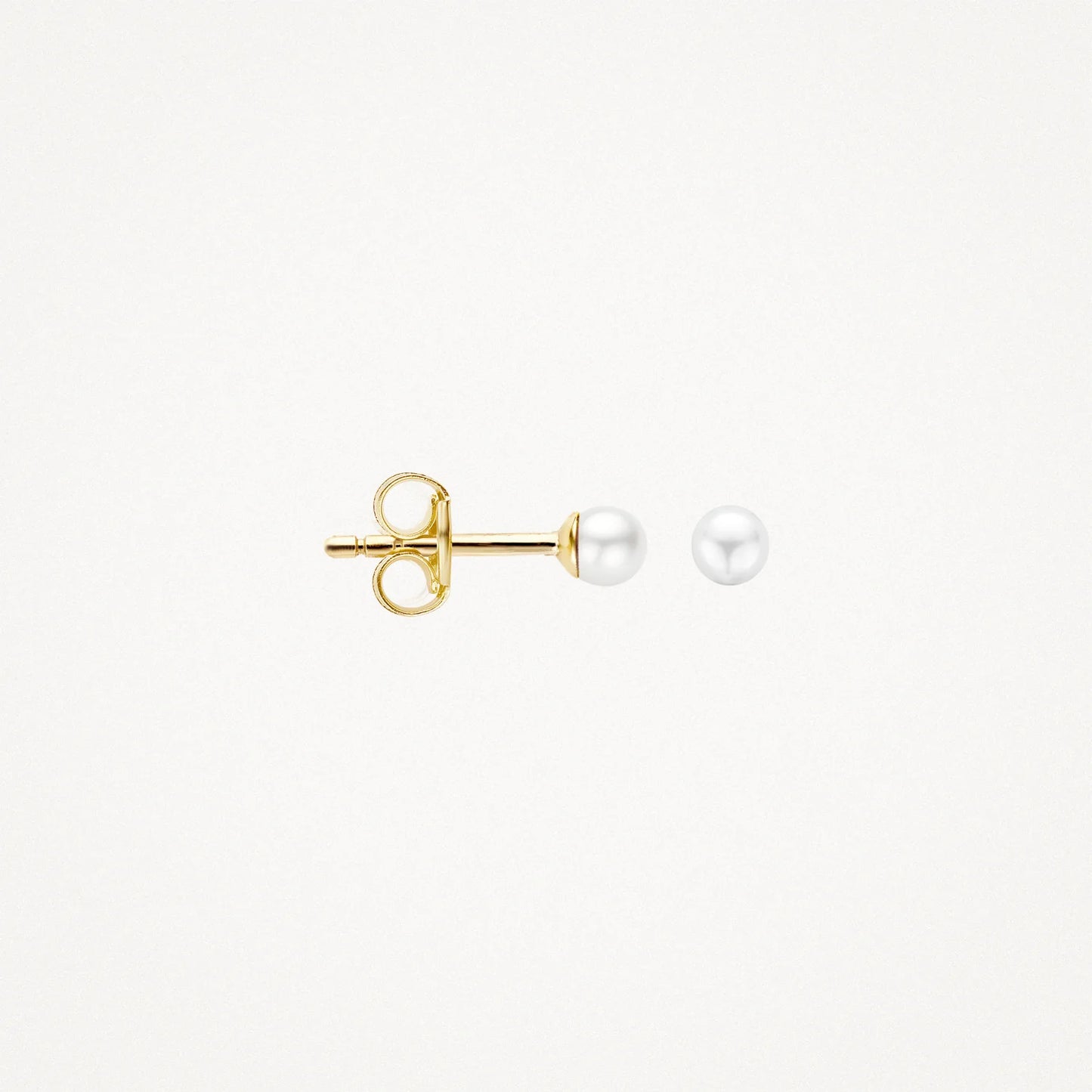 Blush Ear studs 7137YPW - 14k Yellow gold with 3.3 mm freshwater pearl