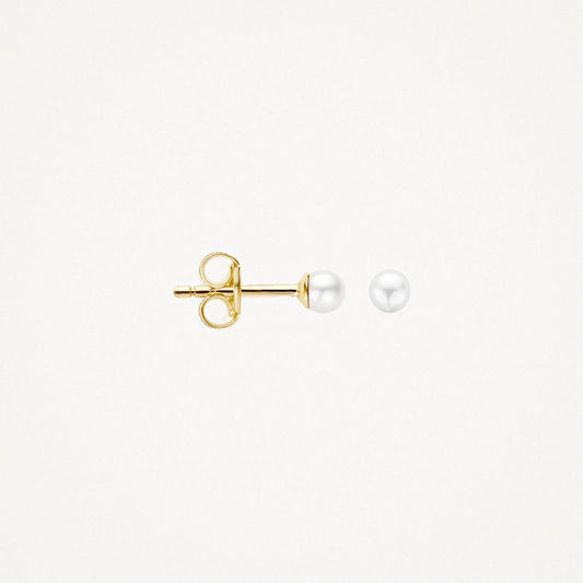 Blush Ear studs 7137YPW - 14k Yellow gold with 3.3 mm freshwater pearl