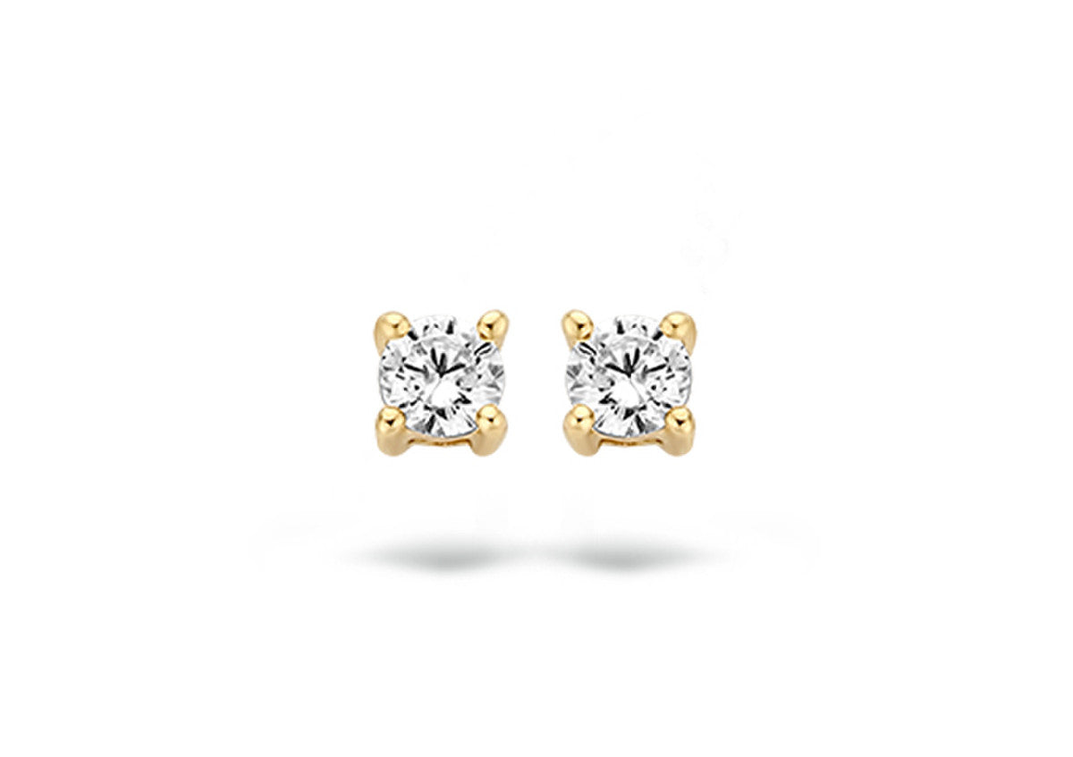 Blush Earrings 7211YZI - 14k Yellow Gold Zirconia studs
